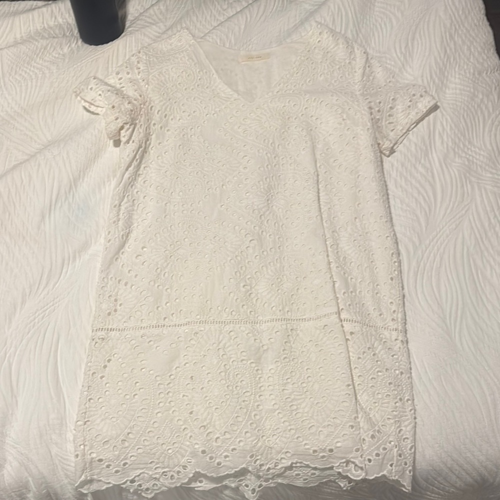 White Eyelet Lace Dress
